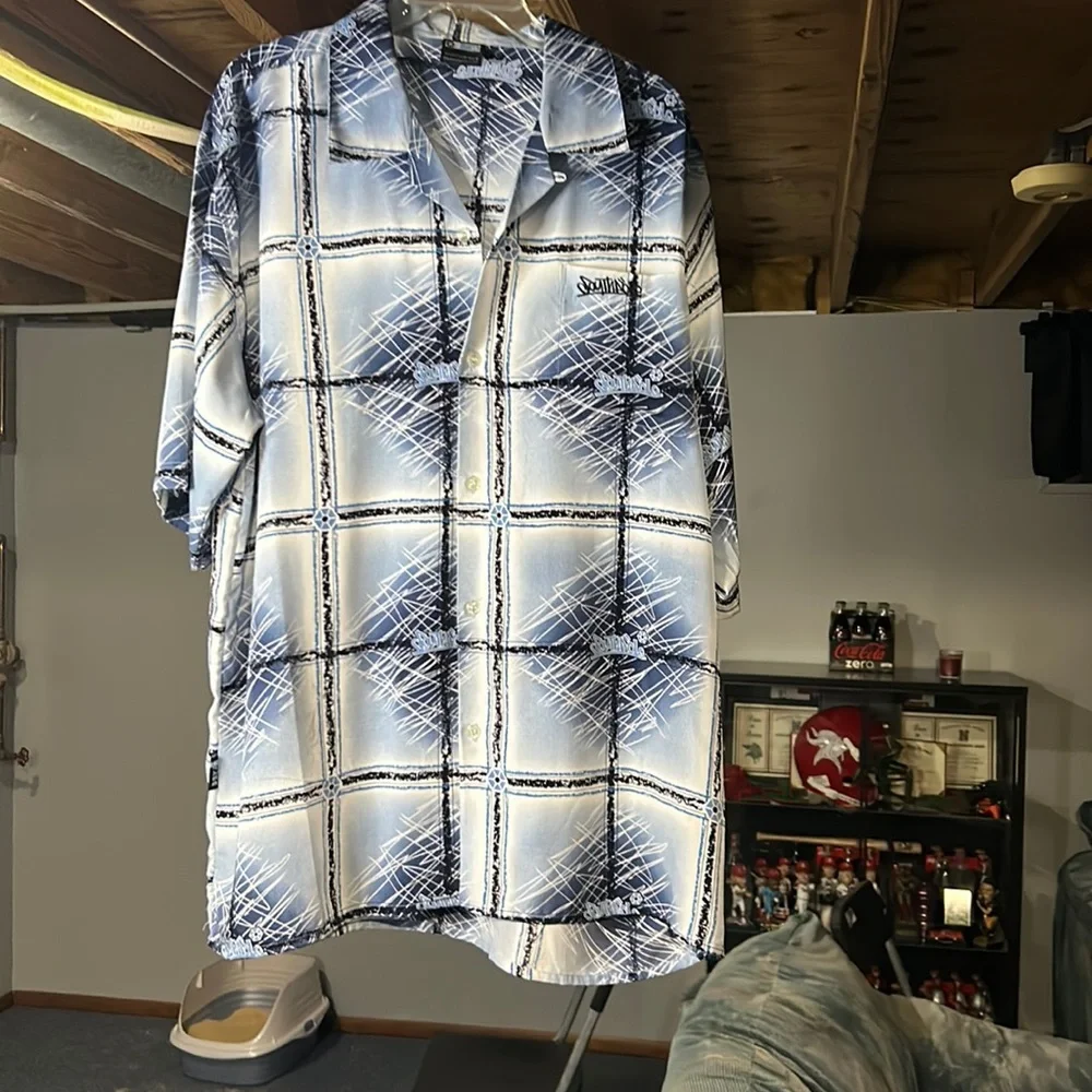 South Pole Shirts | South Pole 100% Polyester Shirt | Color: Blue/White | Size: XL | Parisparadise95'S Closet